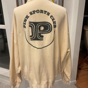 Vintage PINK Victoria's Secret Beige Crewneck Jacket